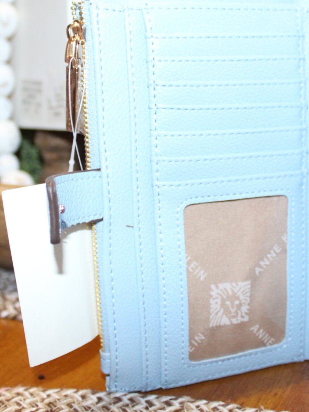 NWT Anne Klein Wristlet Wallet Pretty Baby Blue - Picture 5 of 12
